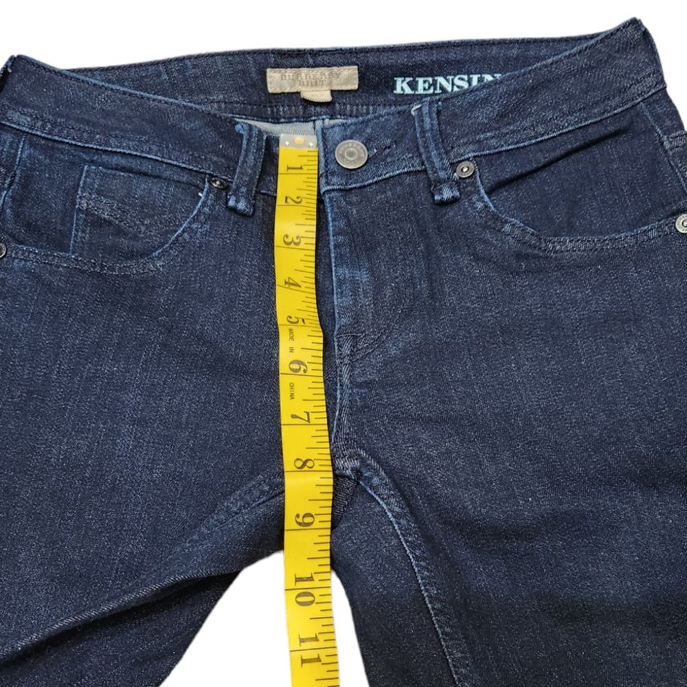 Burberry Brit Women’s Skinny Slim Kensington Mid-Rise Dark Wash Denim Size 24 - Picture 12 of 13